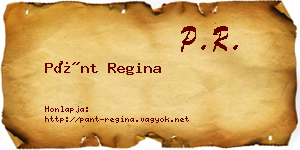 Pánt Regina névjegykártya